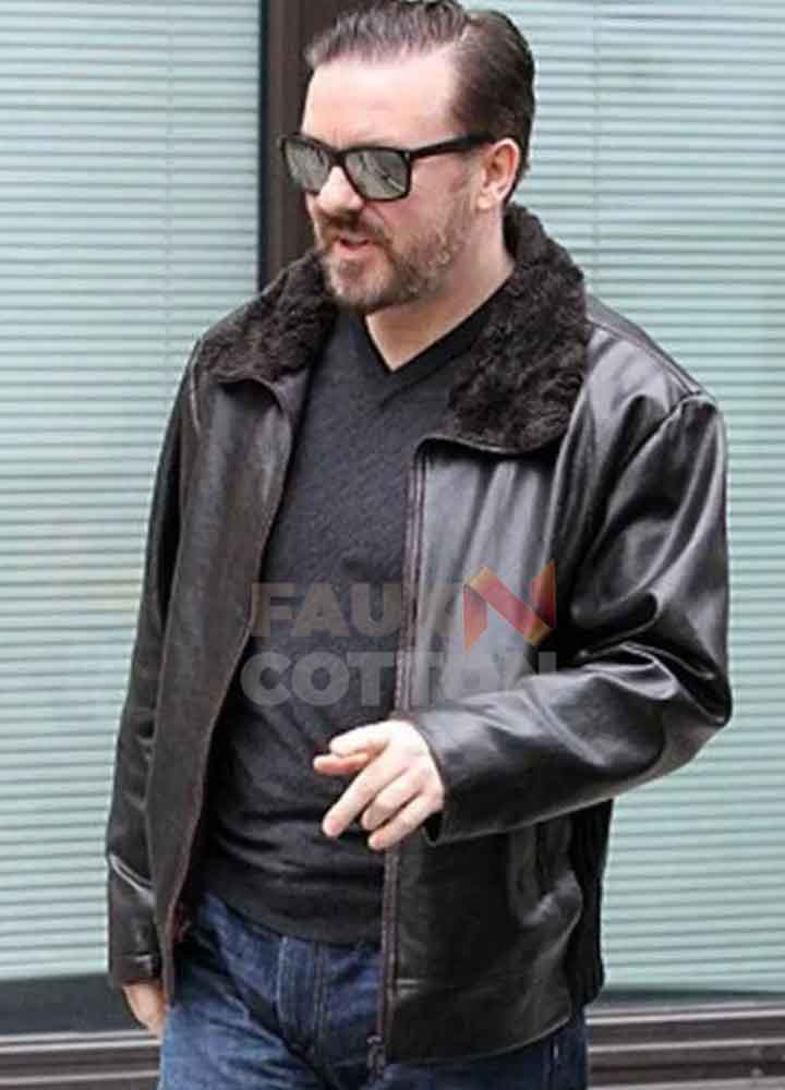 After Life Ricky Gervais Leather Jacket